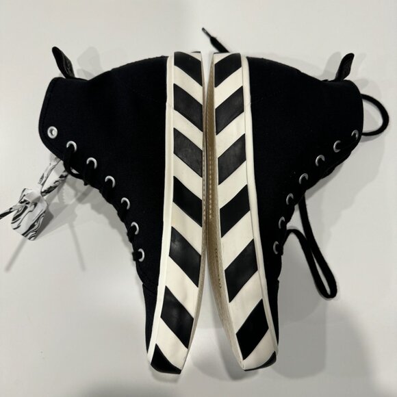 Off-White High-Top Vulcanised Sneakers, Size 44/ US 11 - Picture 13 of 17